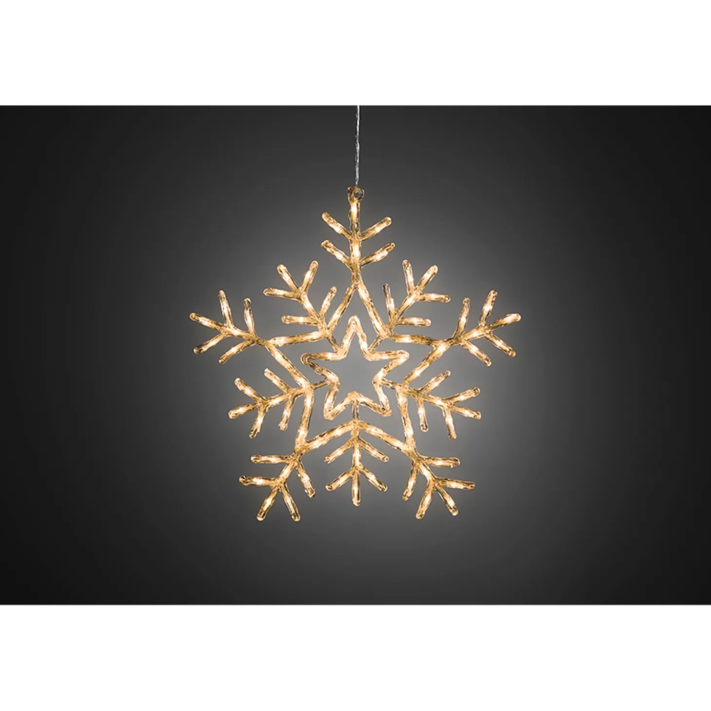 Acryl-Schneeflocke mit LEDs, für den Außenbereich, 58 cm