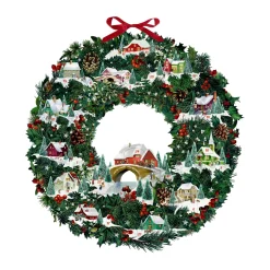 Adventskalender "Weihnachtskranz mit Winterhäuschen"