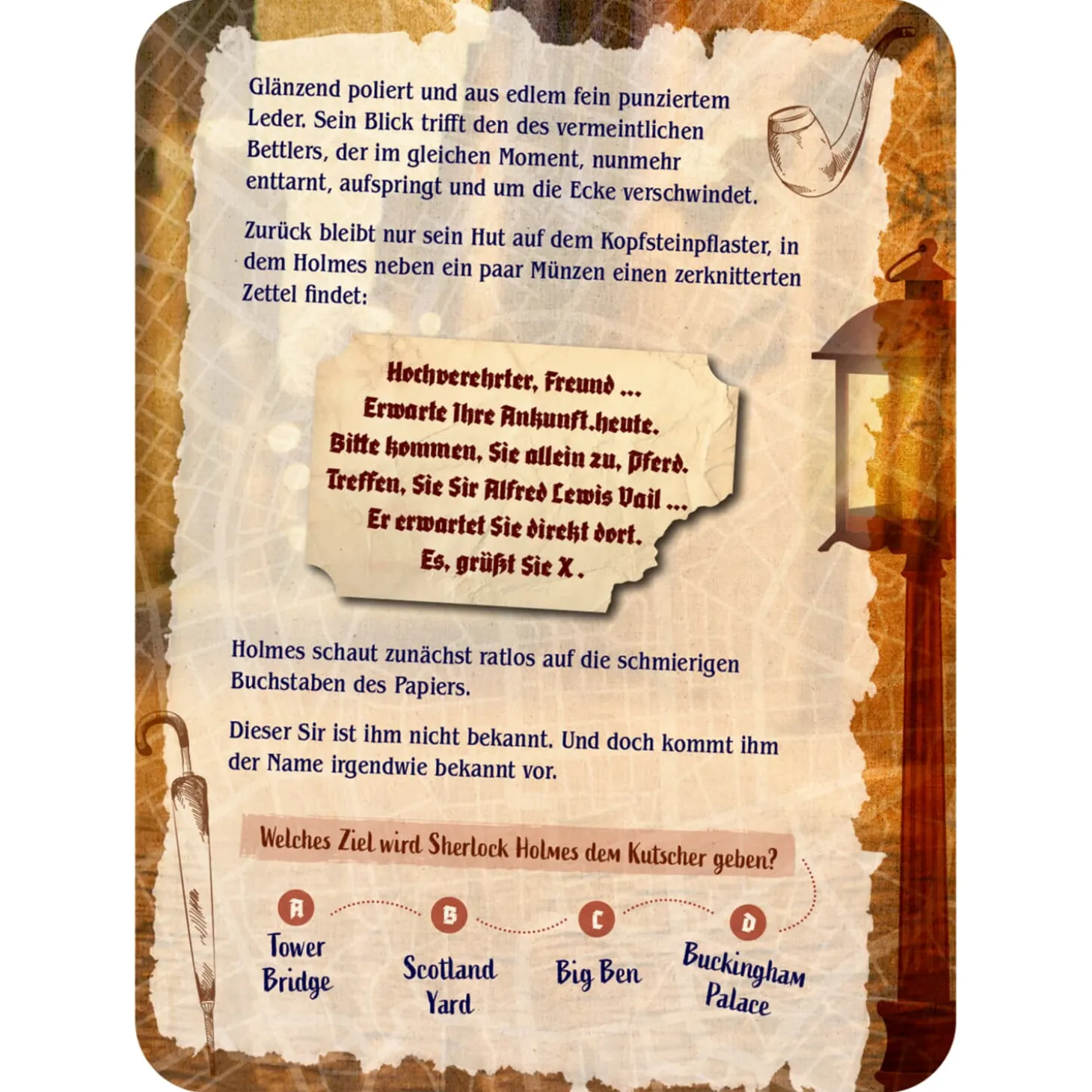 Advents-Rätselspiel "Sherlock Holmes"
