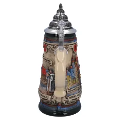 Bierkrug mit Zinndeckel 