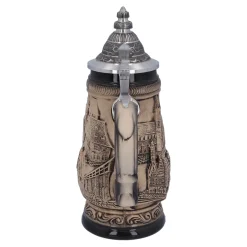 Bierkrug mit Zinndeckel 