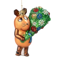 Die Maus mit Blumenstrauß