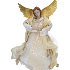 Engel, beige/goldfarben, Standfigur