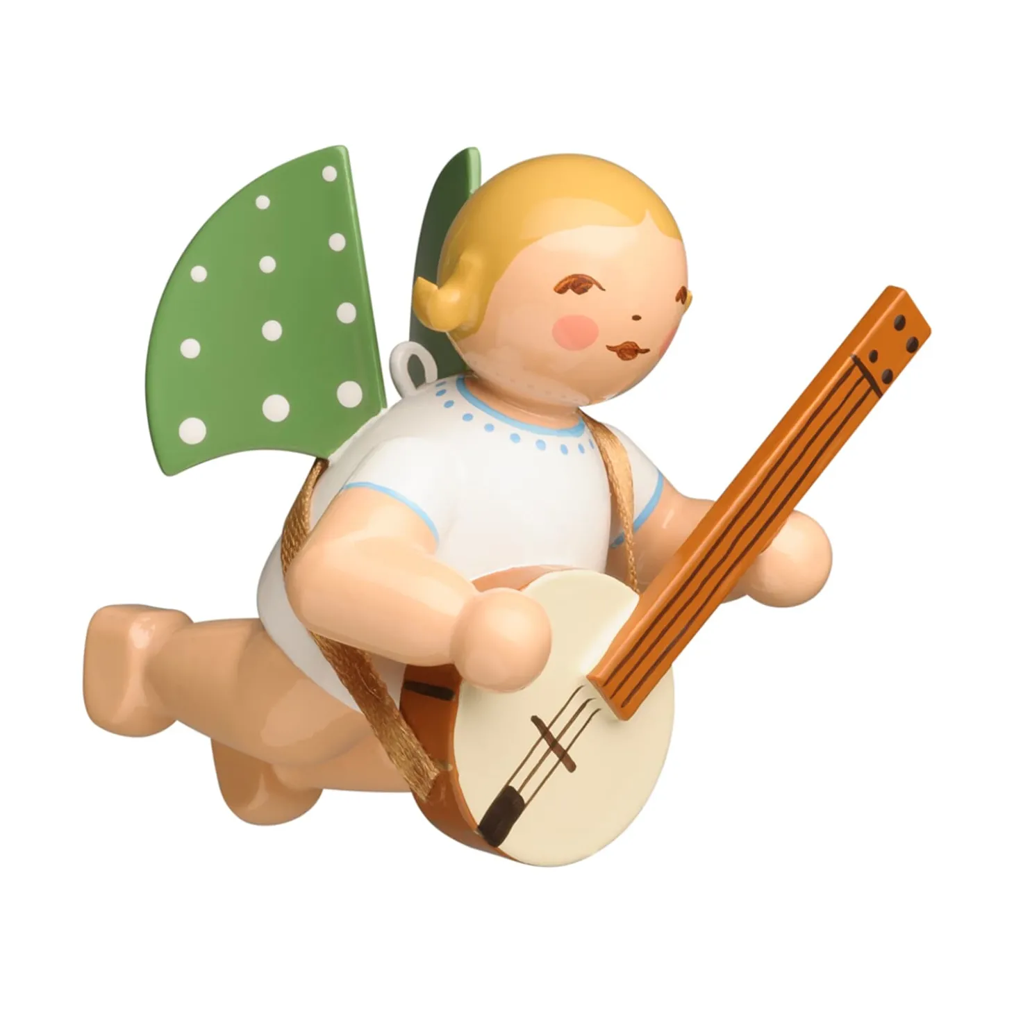 Engel mit Banjo, schwebend