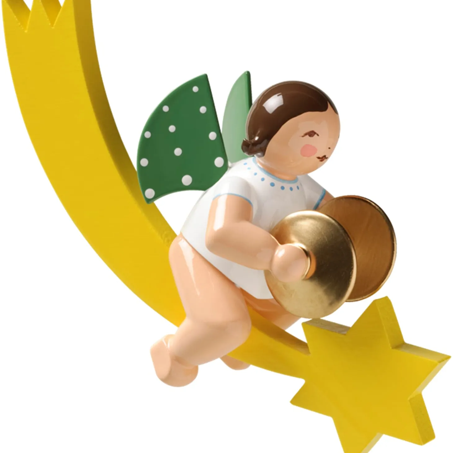 Engel mit Becken, auf Schweif