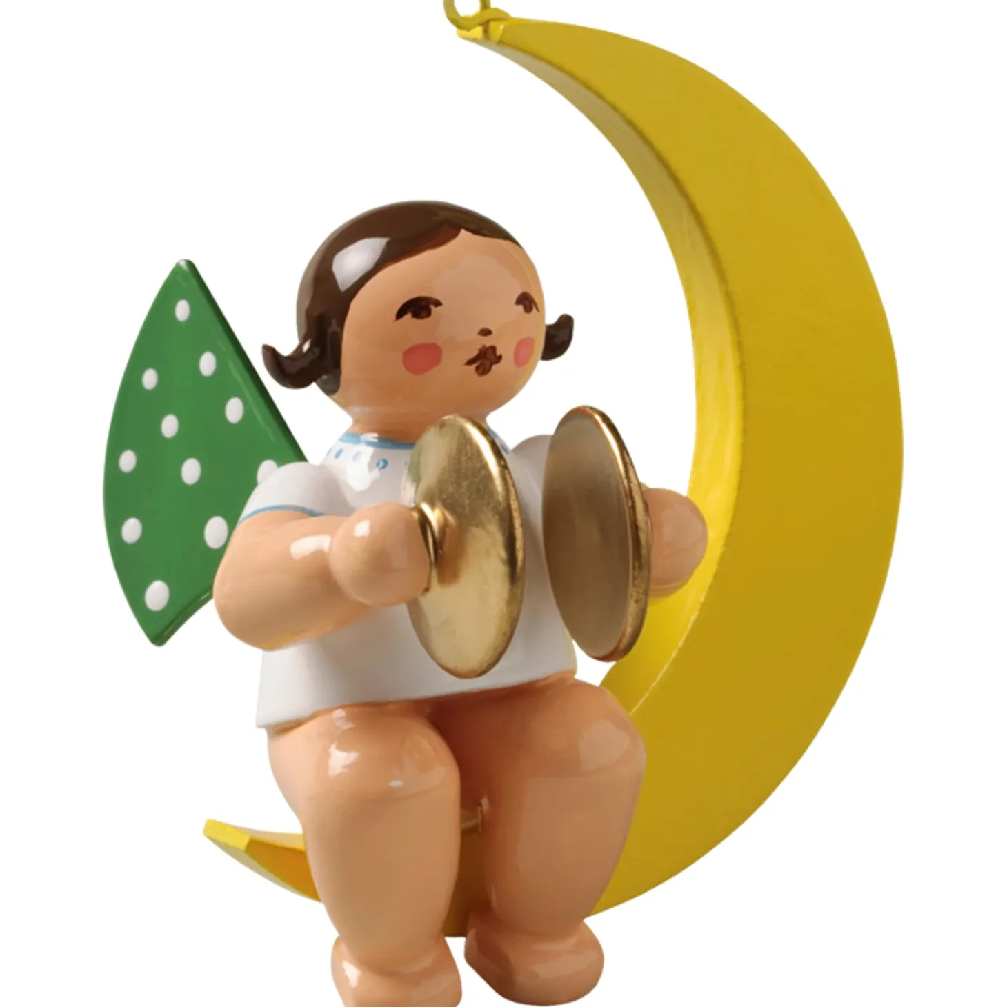 Engel mit Becken, im Mond