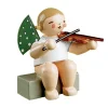 Engel mit Geige, sitzend