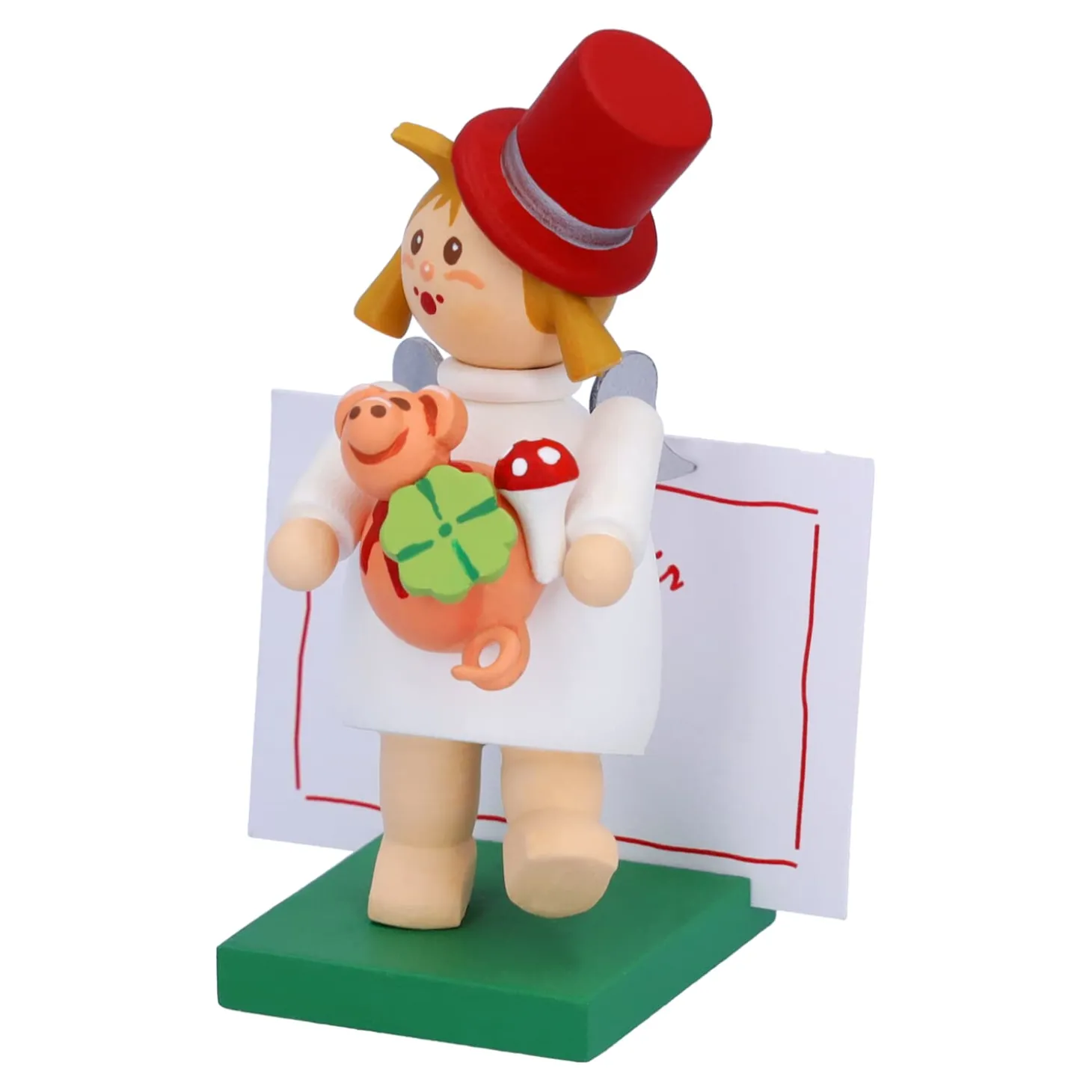 Engel mit Glücksbringern "Viel Glück"