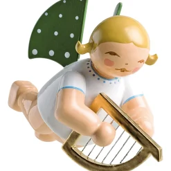 Engel mit kleiner Harfe, schwebend