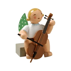 Engel mit Violoncello, sitzend