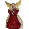 Engel, rot/goldfarben, Standfigur