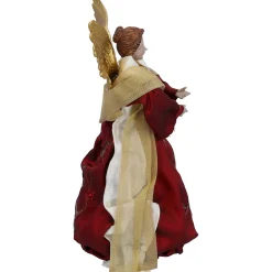 Engel, rot/goldfarben, Standfigur