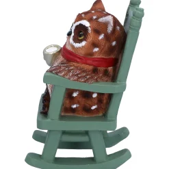 Eule auf Schaukelstuhl, Standfigur