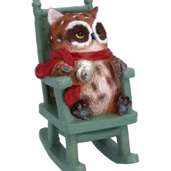 Eule auf Schaukelstuhl, Standfigur