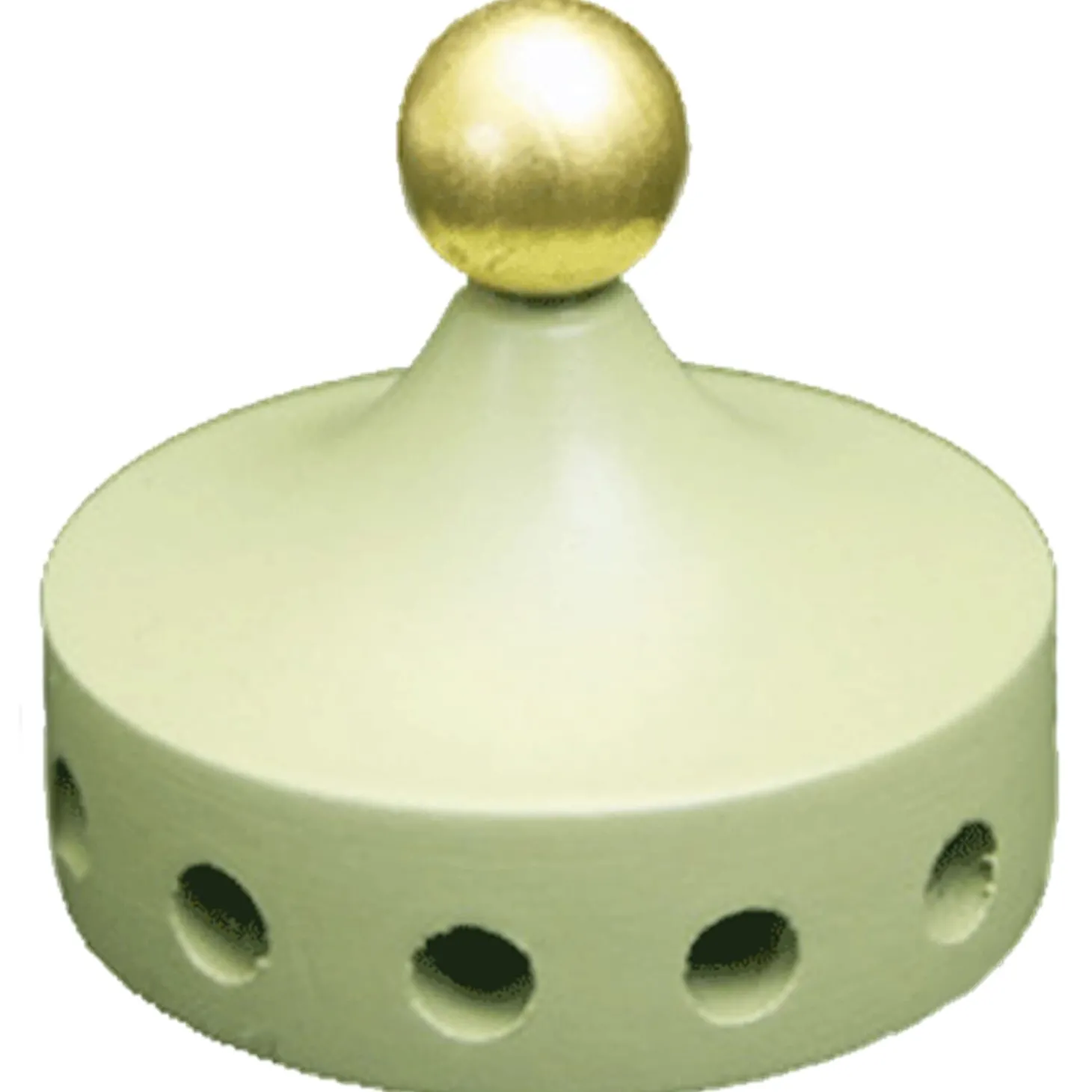 Flügelnabe aus Holz für Pyramiden, lackiert, lindgrün