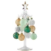 Glasbaum mit grünen Kugeln, Standfigur