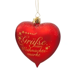 Glasherz "Grüße vom Weihnachtsmarkt"
