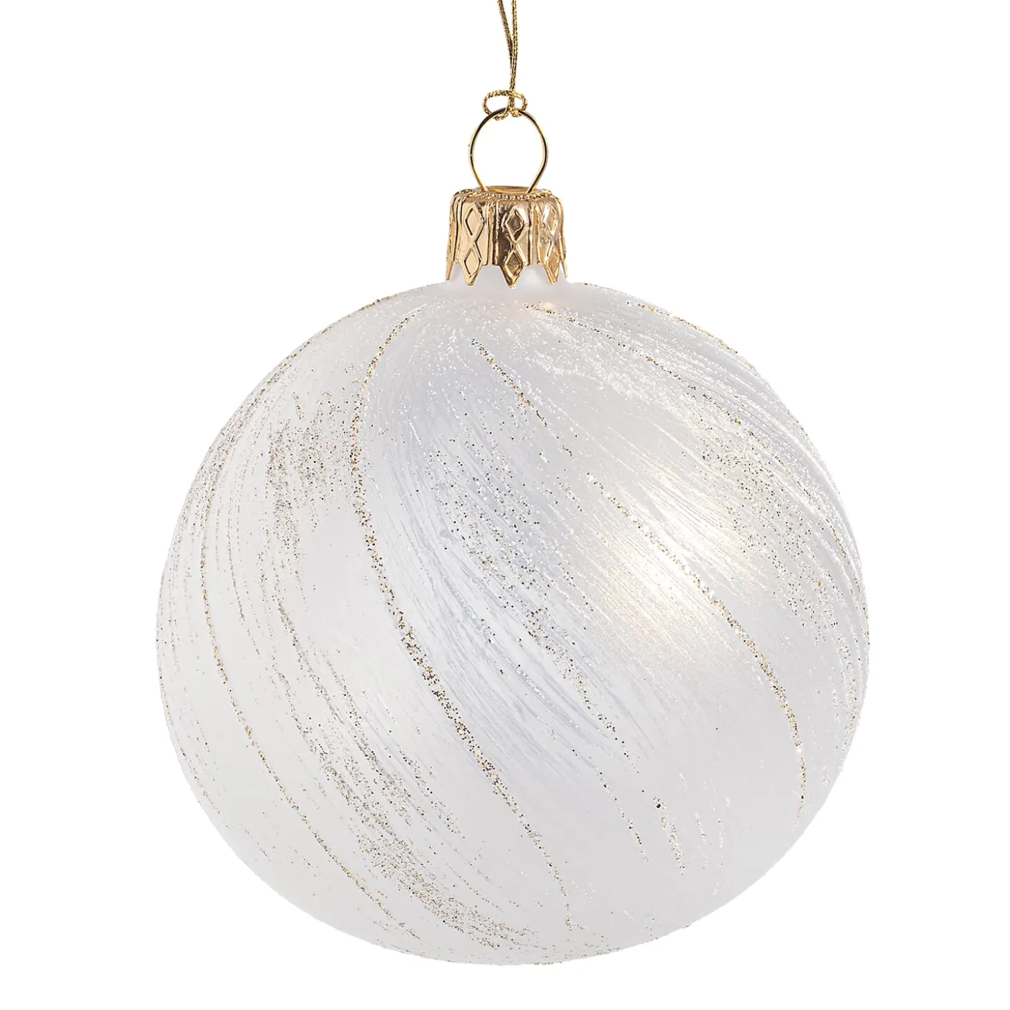 Glaskugel klar, champagner, 10 cm