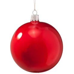 Glaskugel Opal rot, 10 cm