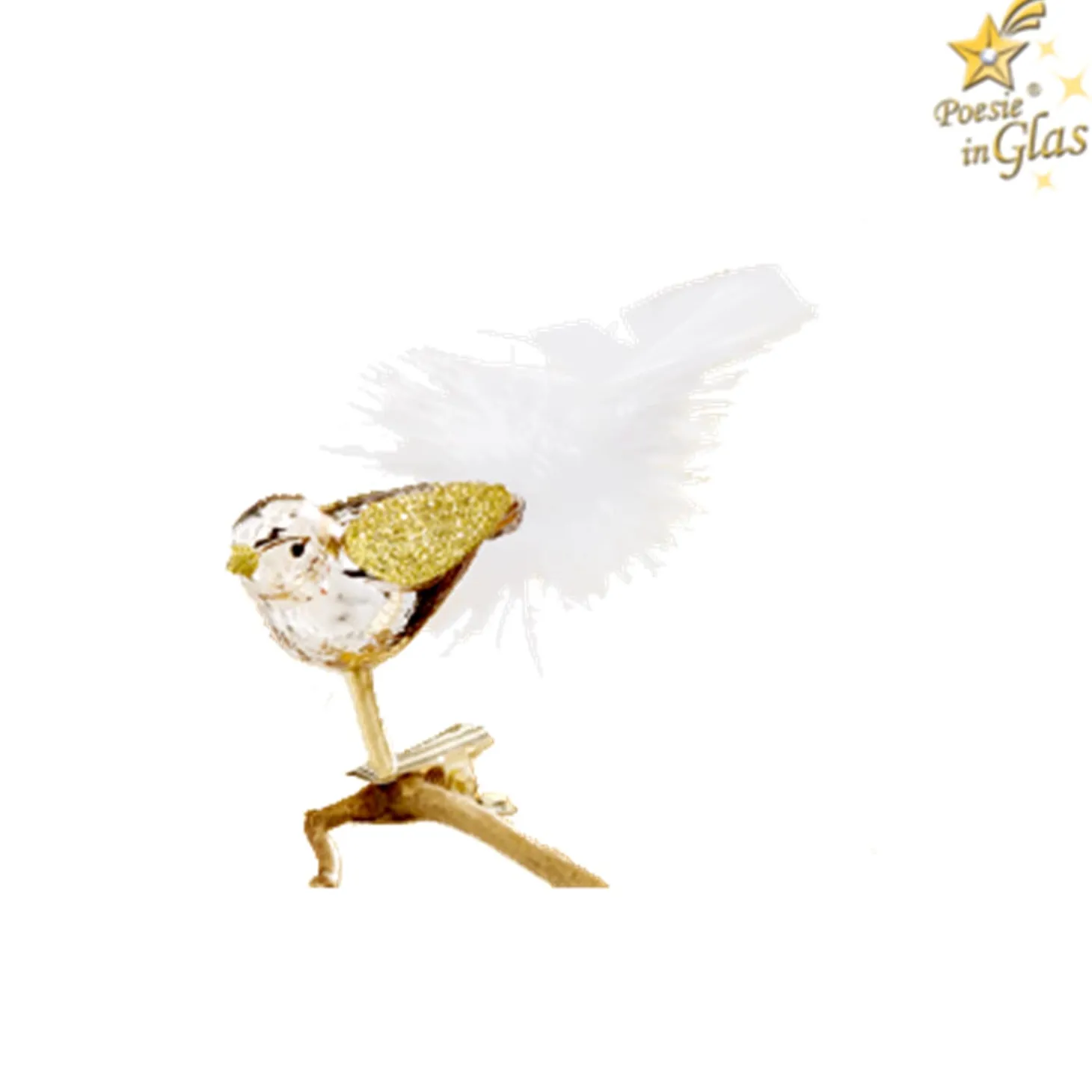 Glasvogel, goldfarben