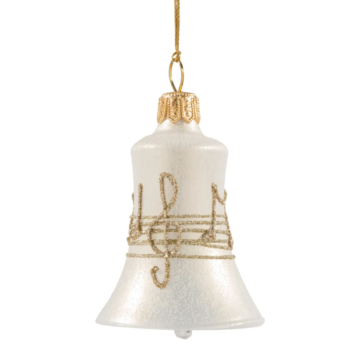 Glocke cremefarben mit Notenband