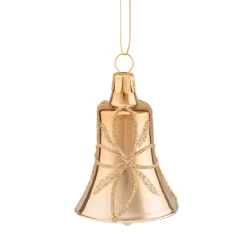 Glocke gold mit Blütennetz