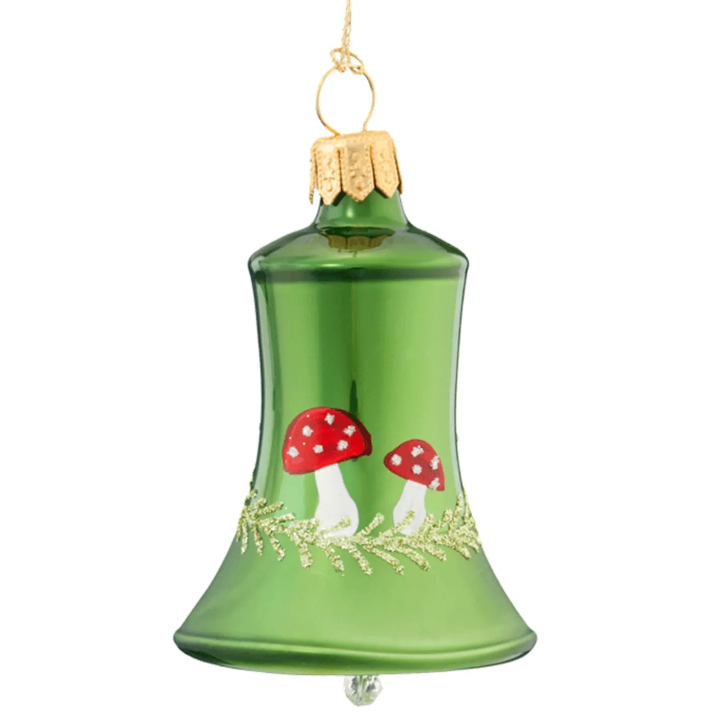 Glocke Grün mit Fliegenpilzen