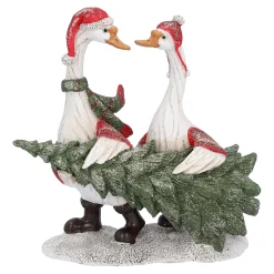 Gänsepaar mit Tanne