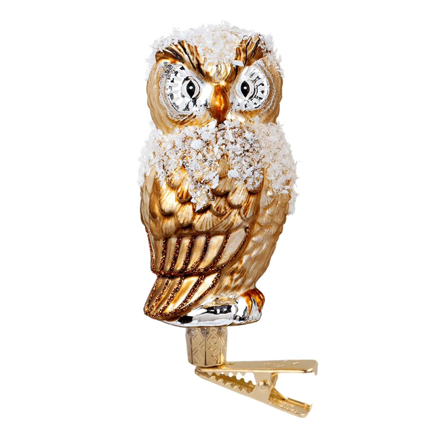 Goldene Eule mit Clip