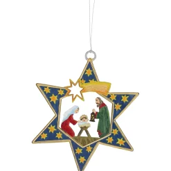 Heilige Familie im Stern, Zinn-Baumbehang