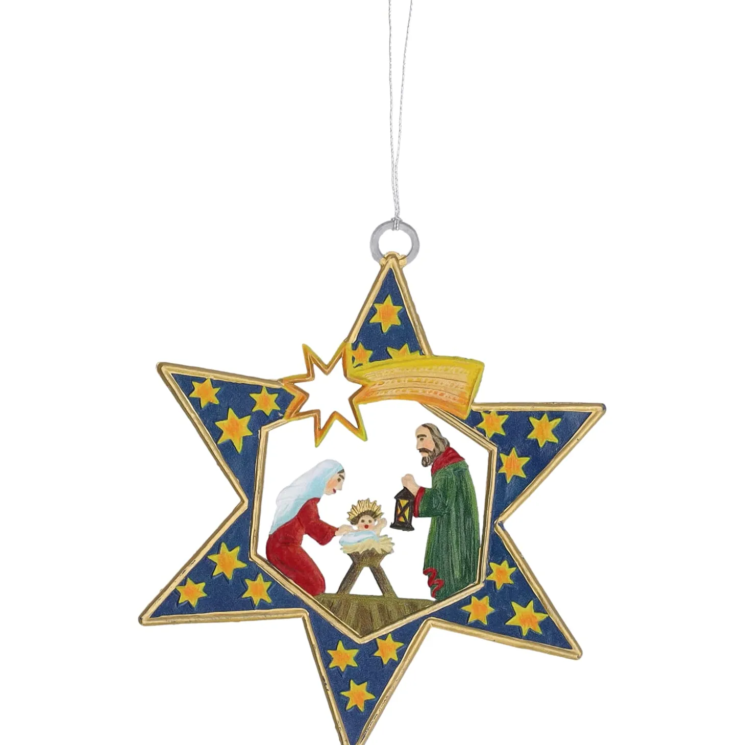Heilige Familie im Stern, Zinn-Baumbehang
