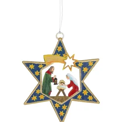 Heilige Familie im Stern, Zinn-Baumbehang