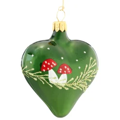 Herz grün mit Fliegenpilzen