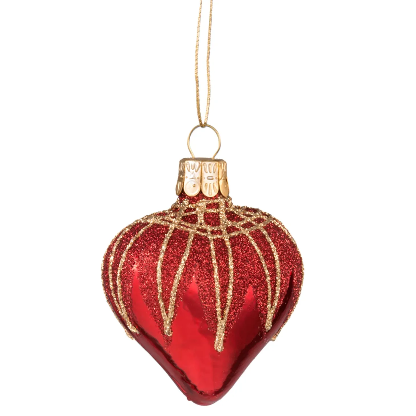 Herz rot mit Glitterdach