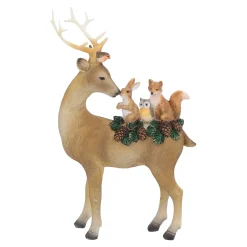 Hirsch mit Waldtieren