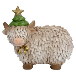 Hochlandrind mit grüner Mütze, Standfigur