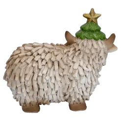 Hochlandrind mit grüner Mütze, Standfigur