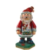 Holzknoddl "Weihnachtsmann mit Spieldose", Räuchermann
