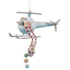 Hubschrauber mit Weihnachtsmann