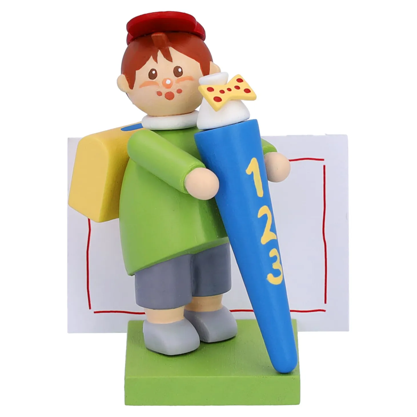 Junge mit Schultüte "Erster Schultag"