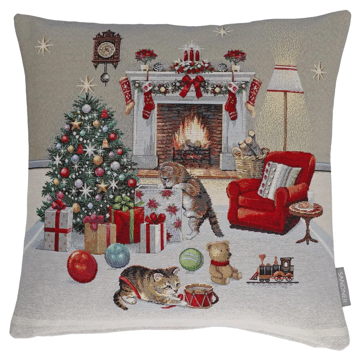 Kissenhülle "Katzenweihnacht"