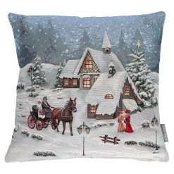 Kissenhülle "winterliche Kutschfahrt"