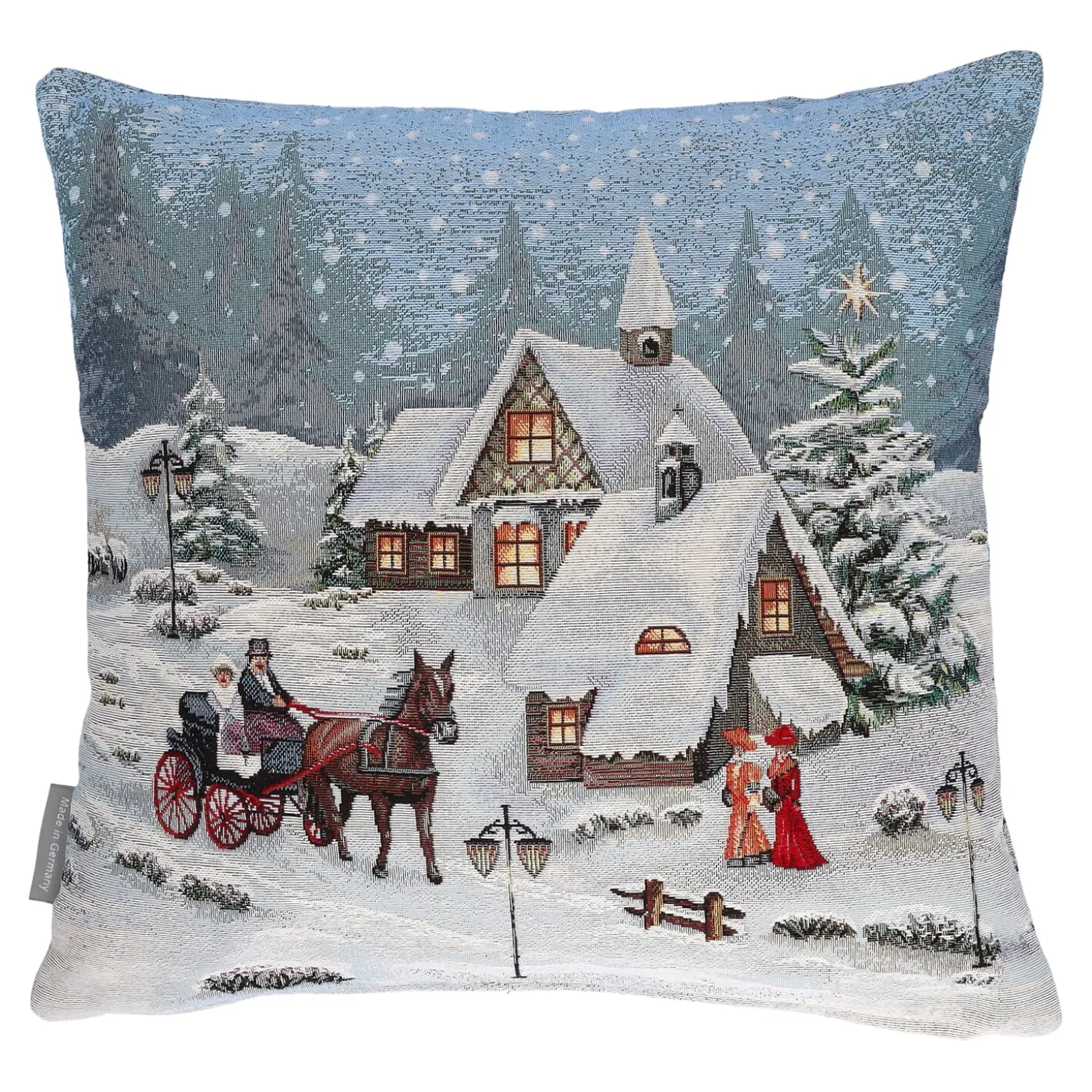 Kissenhülle "winterliche Kutschfahrt"