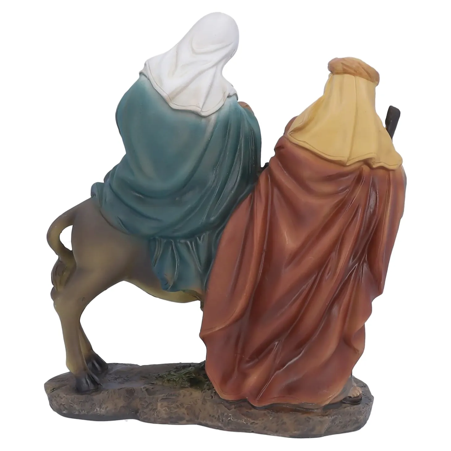 Krippenszene "Heilige Familie mit Esel"