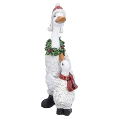 Laufente mit Entenkind