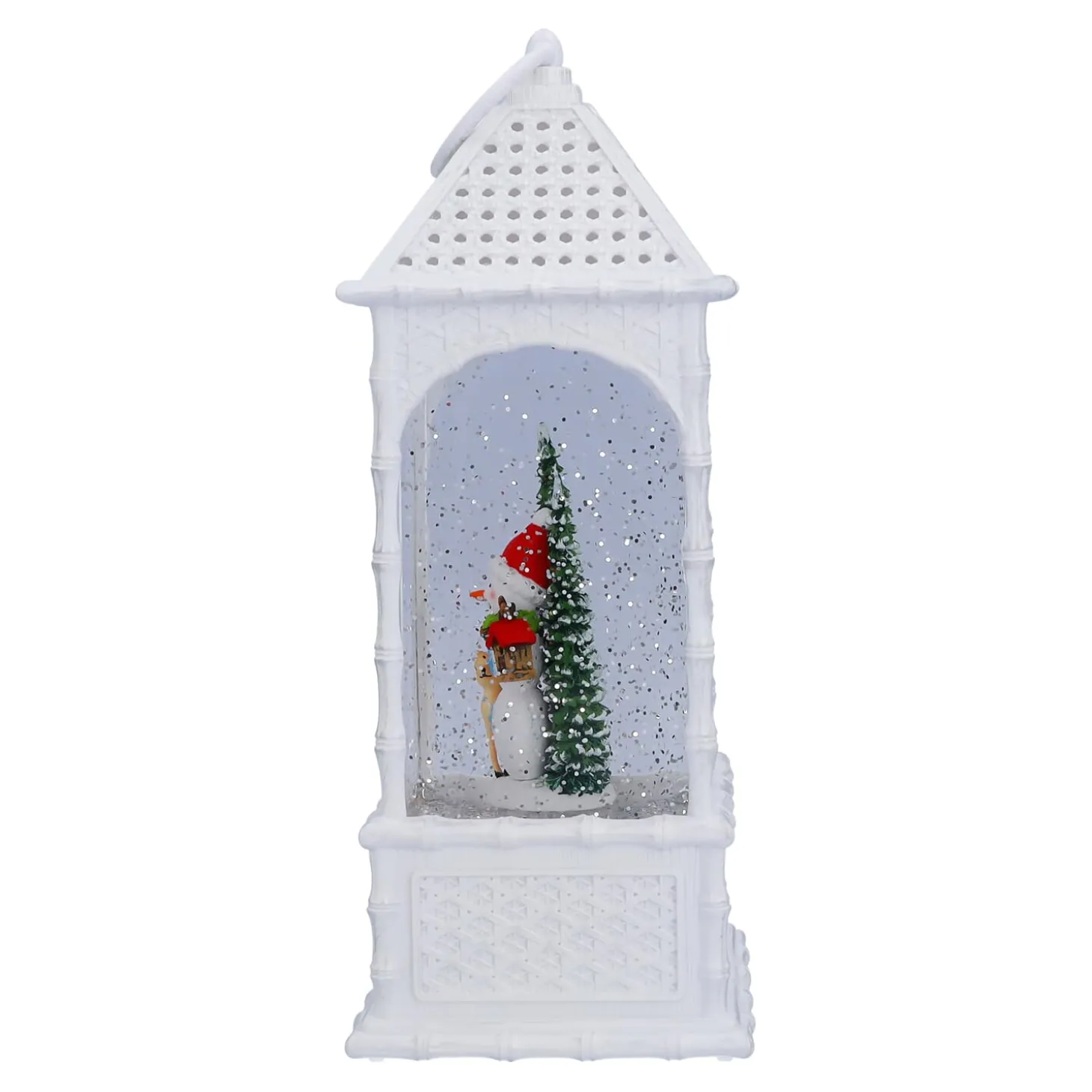 LED Schneelaterne "Winterfreunde", 27 cm