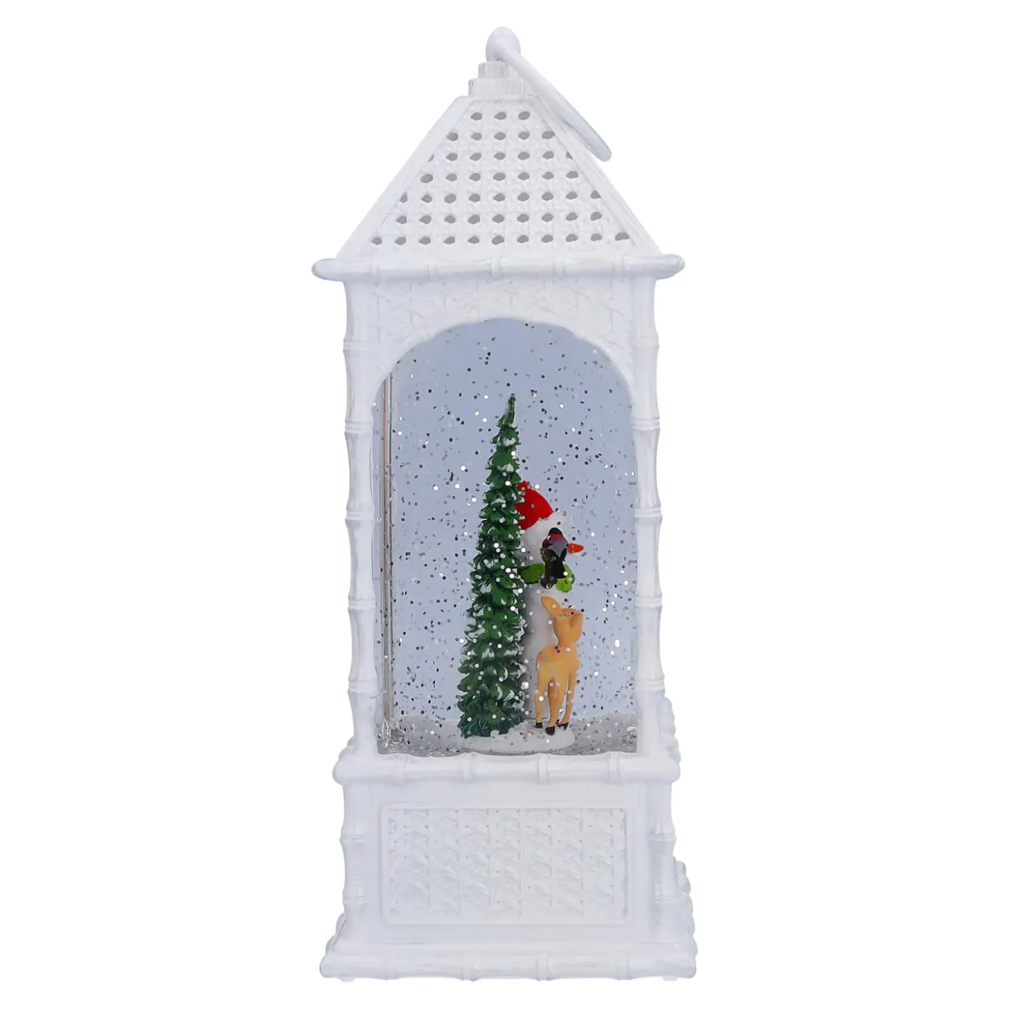 LED Schneelaterne "Winterfreunde", 27 cm