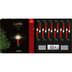 Lumix Superlight Flame Mini 12 Kerzen Basis Set in Rot