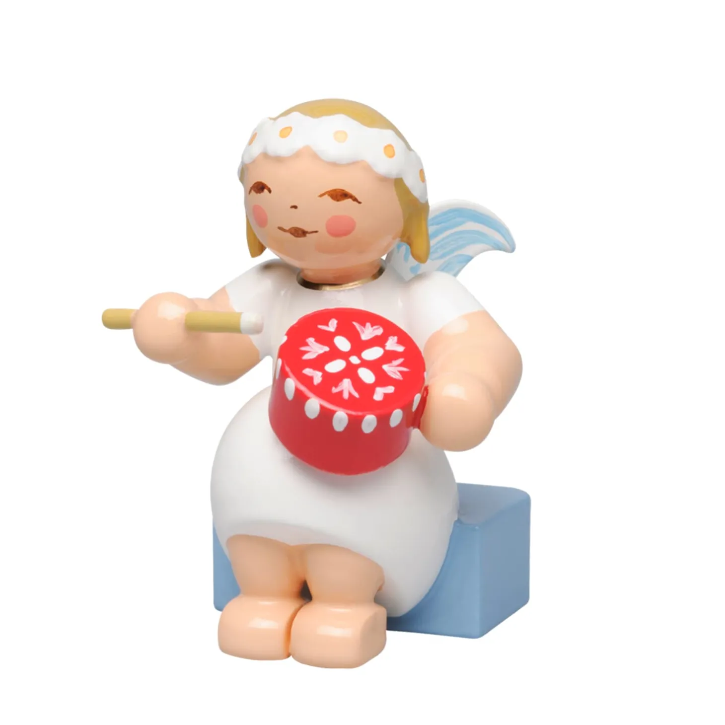 Margeritenengel mit Spandose, sitzend