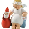 Margeritenengel mit Weihnachtsmann, sitzend